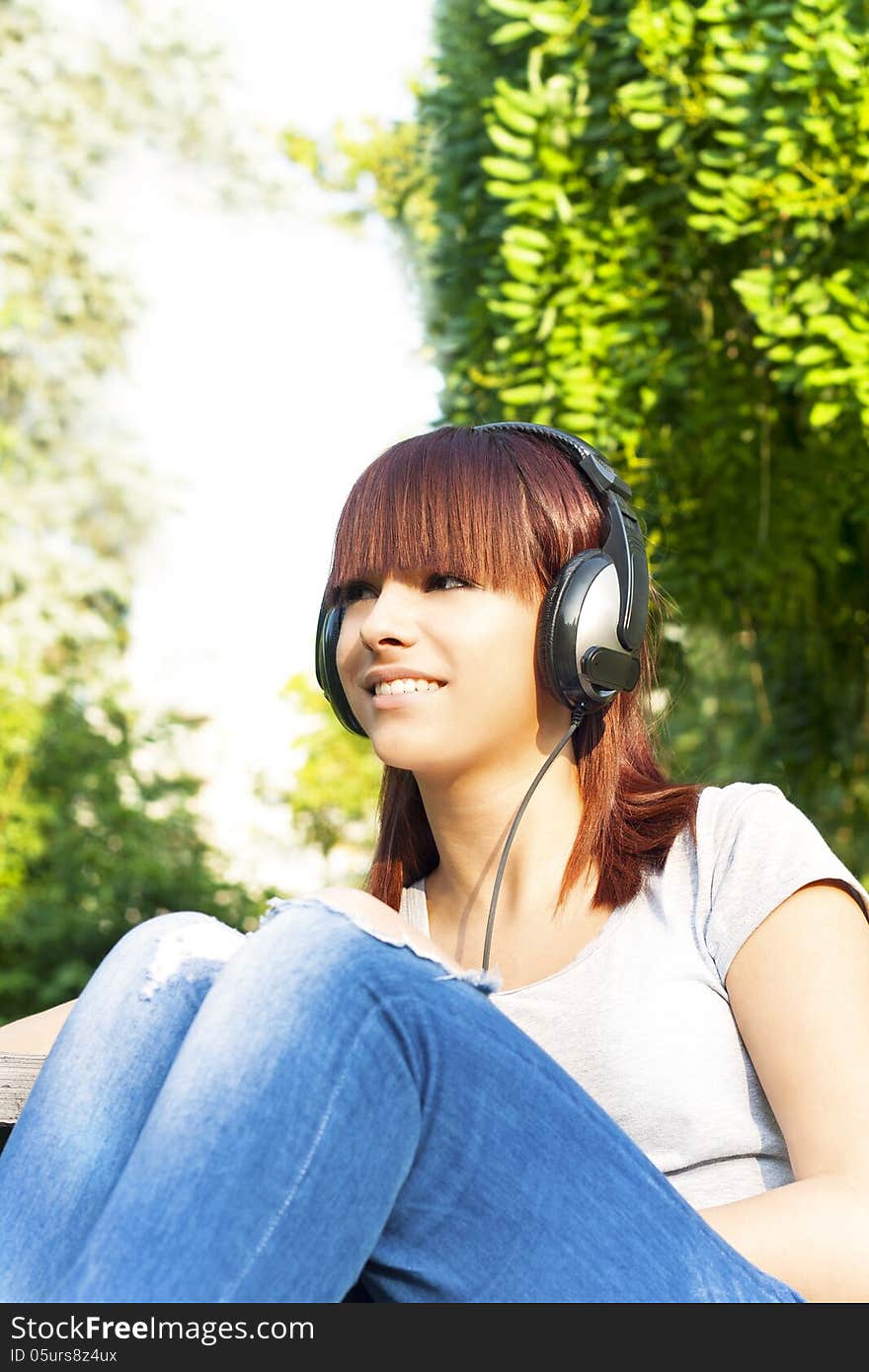 girl enjoying the music