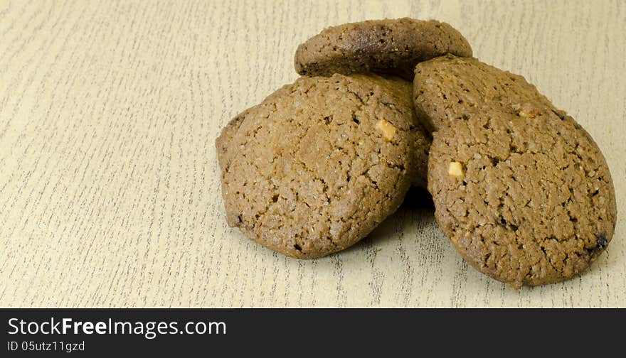 Cookies On Wood Table