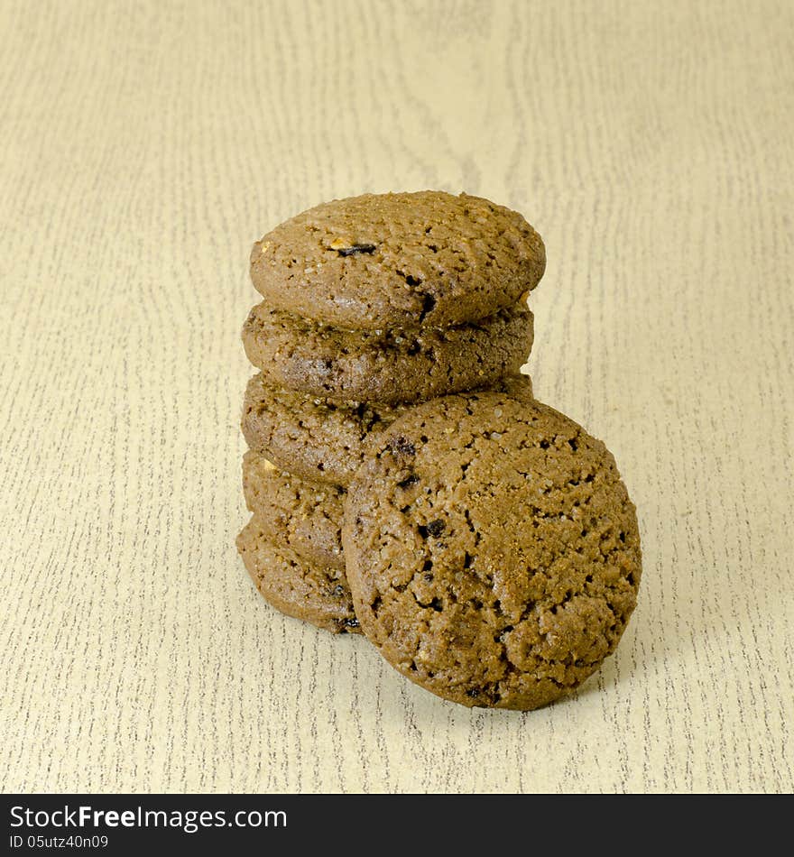 Cookies on wood table