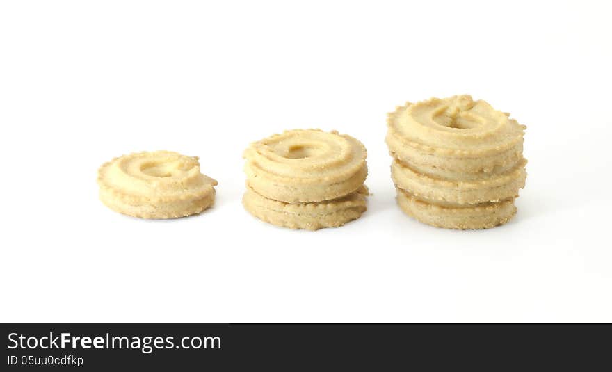 Cookies isolated on white background