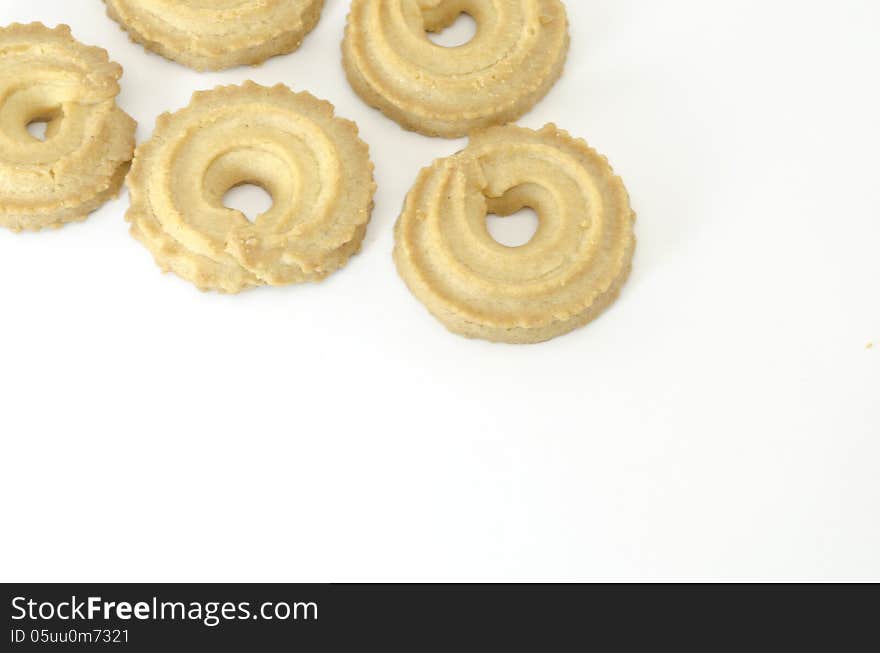 Cookies isolated on white background