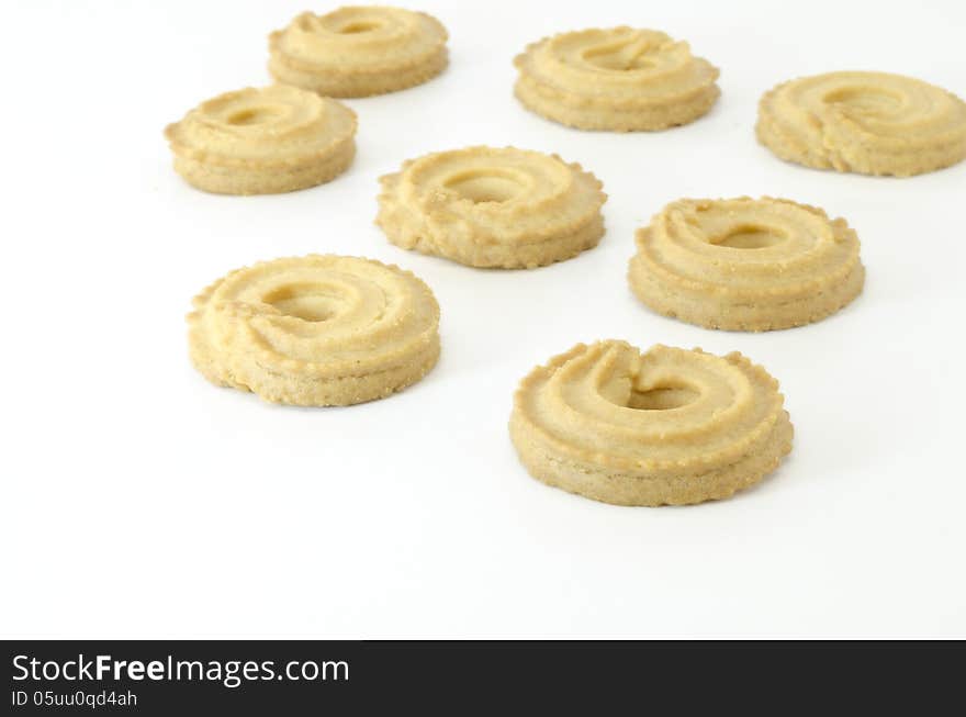 Cookies isolated on white background