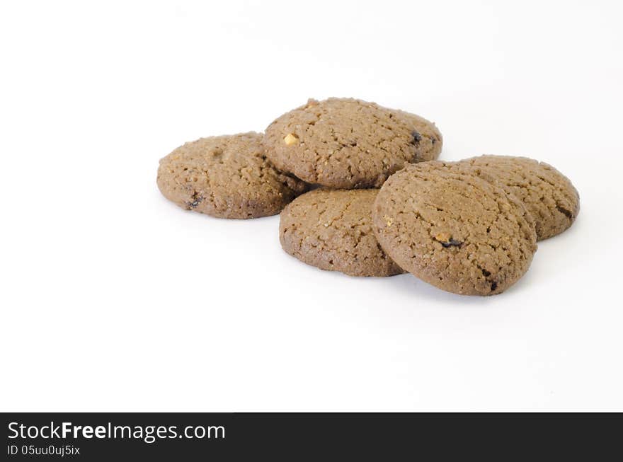 Cookies isolated on white background