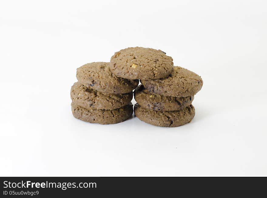 Cookies isolated on white background