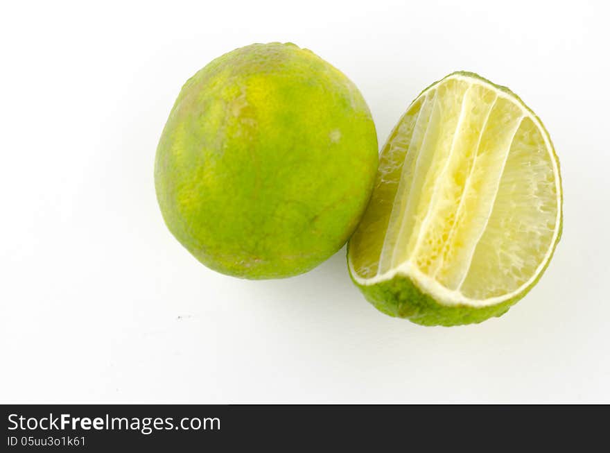 Lime isolated on white