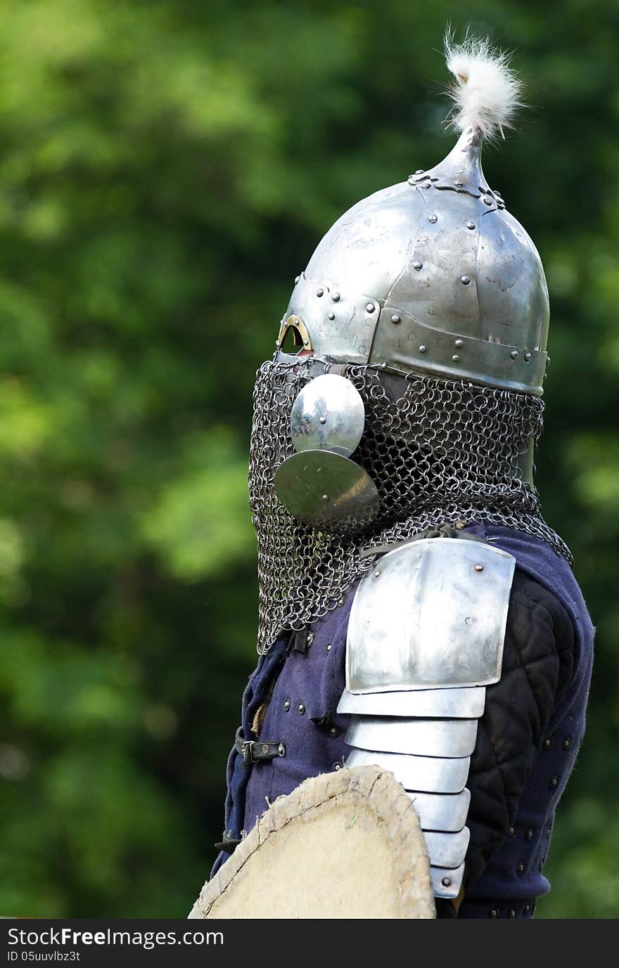 Portrait of a medieval knight . Portrait of a medieval knight .