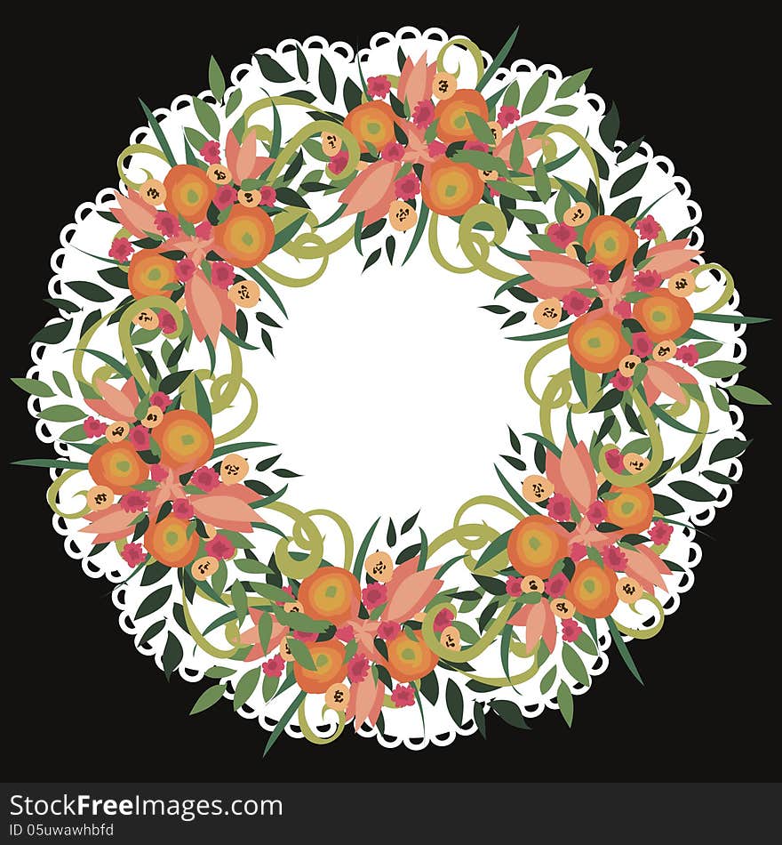 Vector summer background with flowers. Vector summer background with flowers