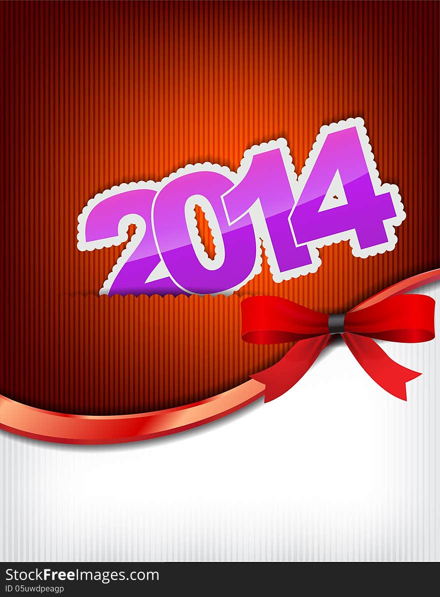 New 2014 year greeting card