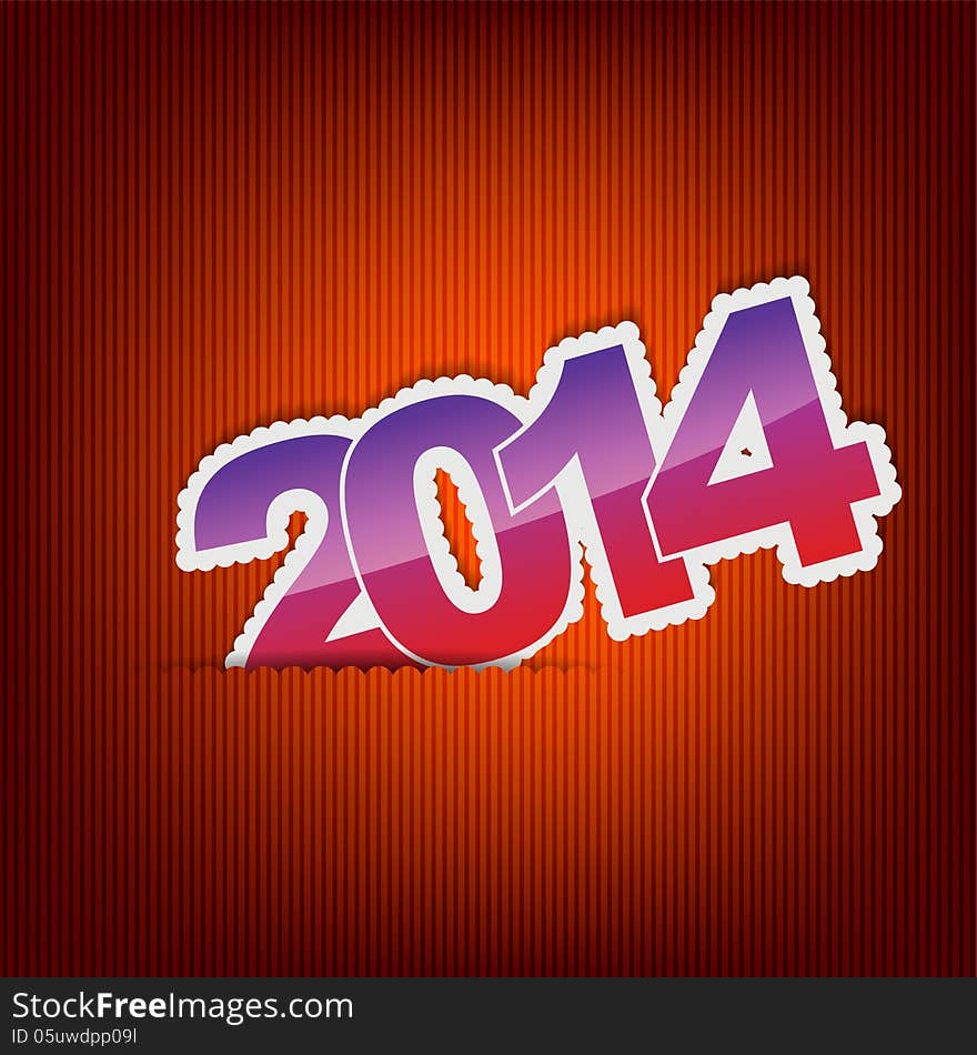 New 2014 year greeting card