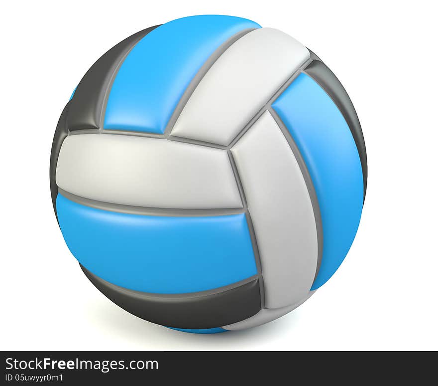 Volleyball ball isolated on white background. 3d illustration. Volleyball ball isolated on white background. 3d illustration