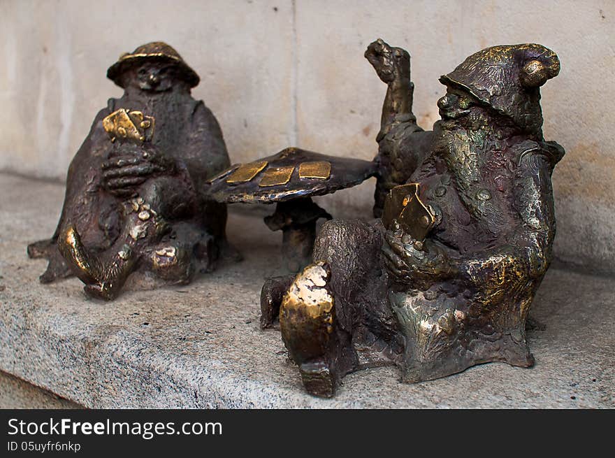 Symbol of Wroclaw, brass dwarf. There are more than 230 in the city and still they come!. Symbol of Wroclaw, brass dwarf. There are more than 230 in the city and still they come!