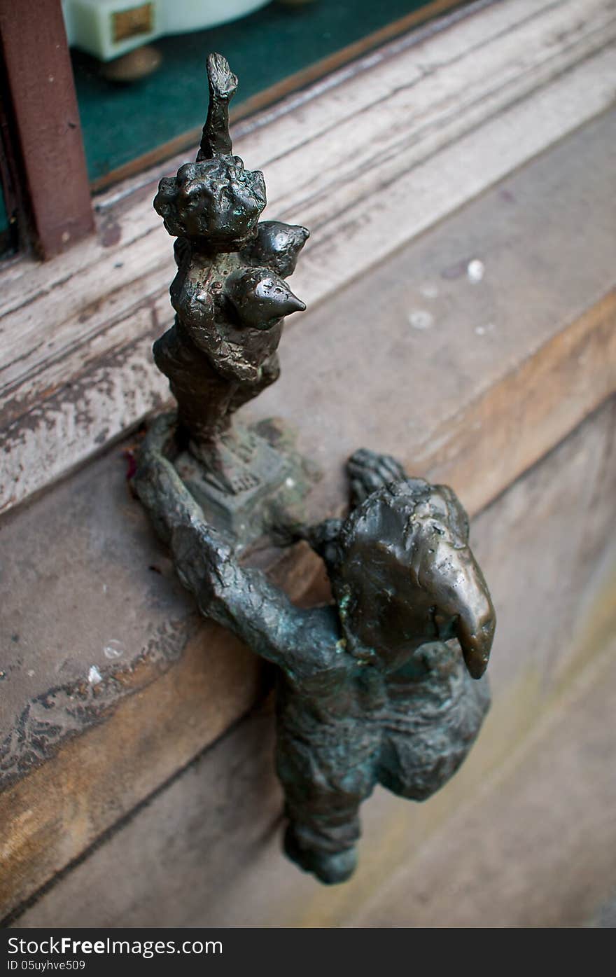 Symbol of Wroclaw, brass dwarf. There are more than 230 in the city and still they come!. Symbol of Wroclaw, brass dwarf. There are more than 230 in the city and still they come!