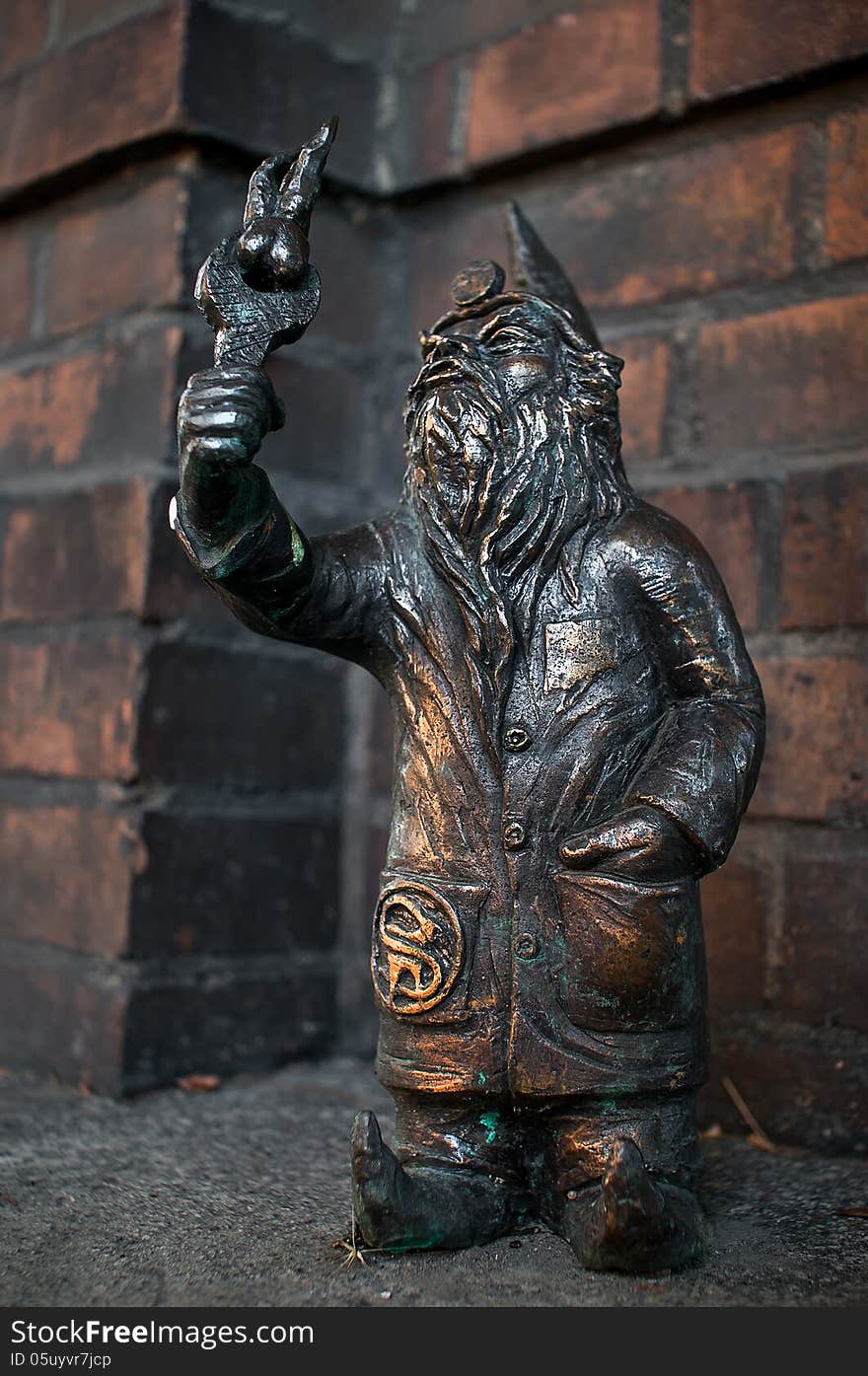 Symbol of Wroclaw, brass dwarf. There are more than 230 in the city and still they come!. Symbol of Wroclaw, brass dwarf. There are more than 230 in the city and still they come!