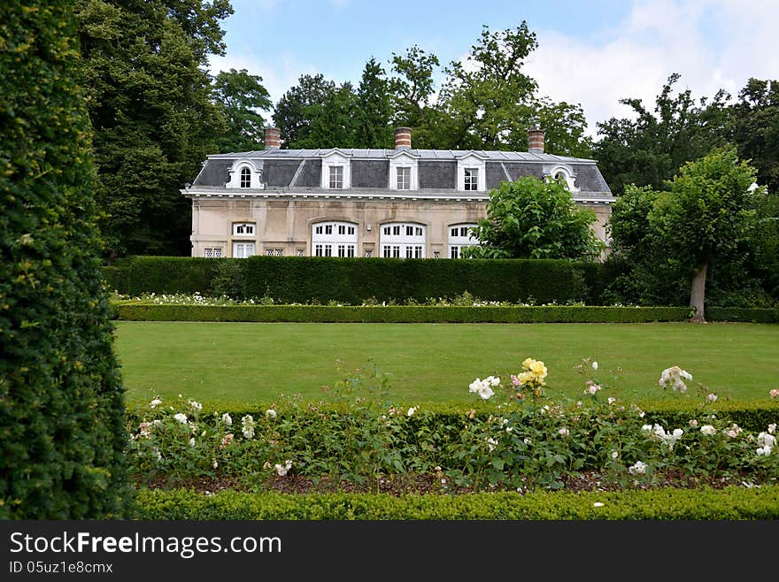 A building in a park