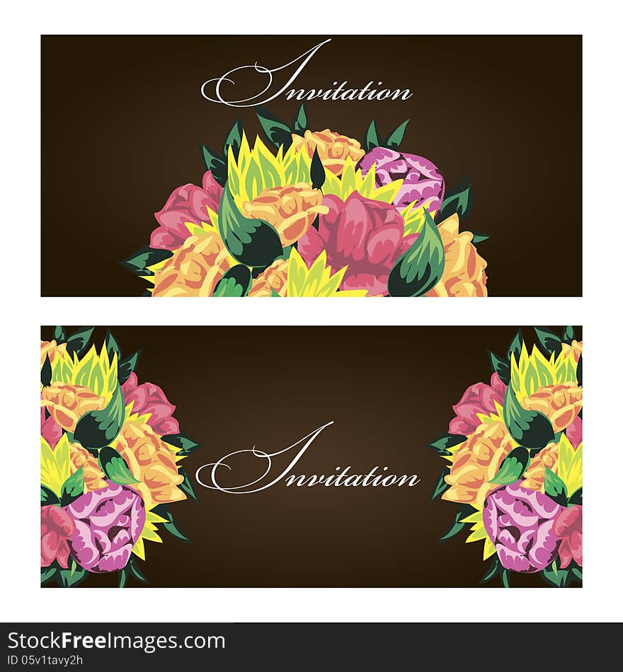 Vector summer background with flowers. Vector summer background with flowers