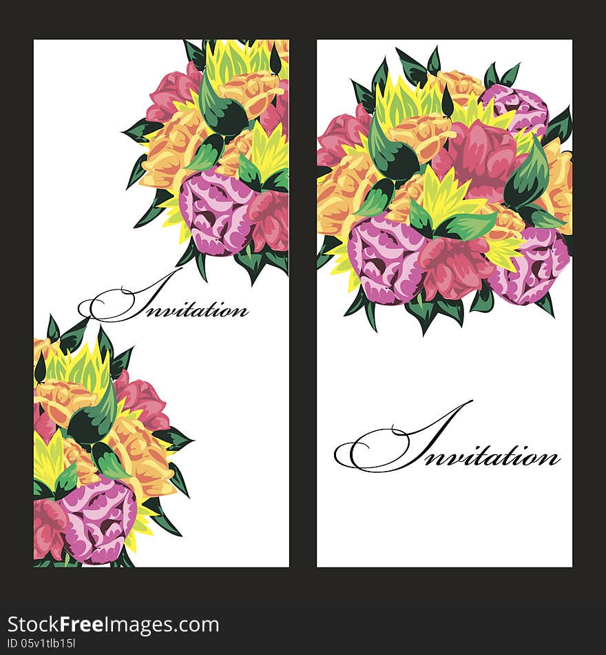 Vector summer background with flowers. Vector summer background with flowers