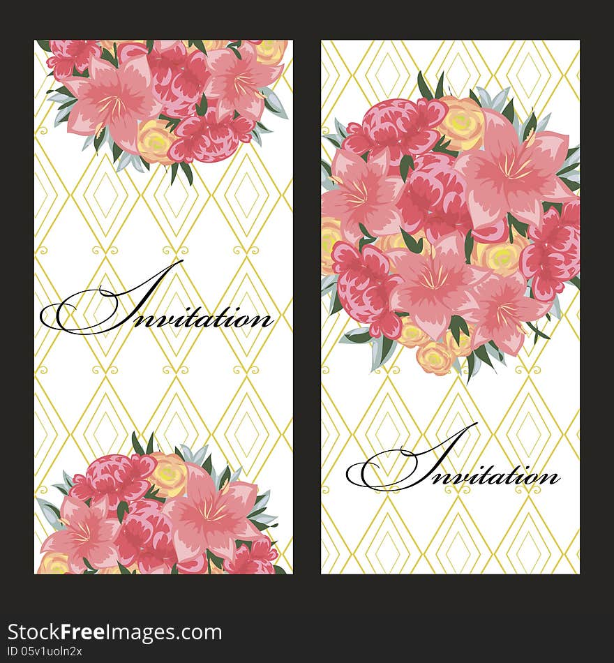 Vector summer background with flowers. Vector summer background with flowers