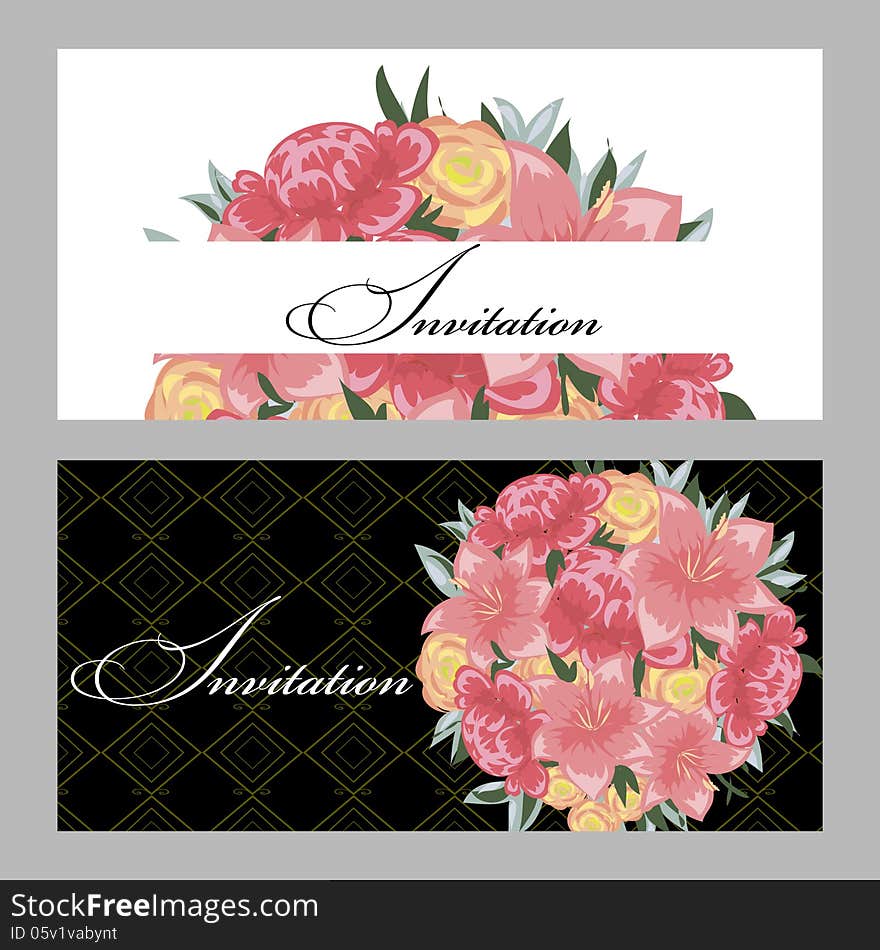 Vector summer background with flowers. Vector summer background with flowers