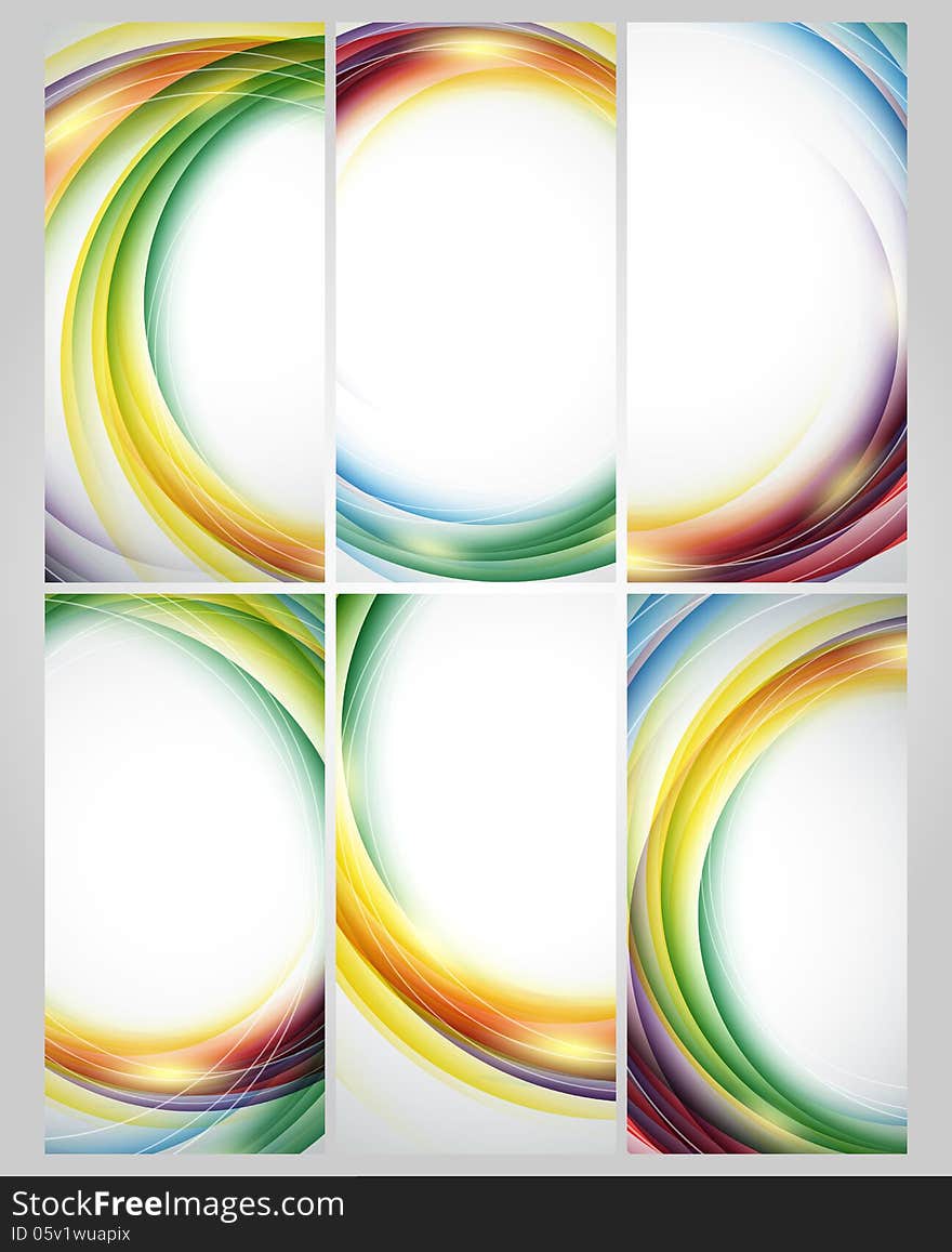 Colorful vector set of striped modern backgrounds. Eps10