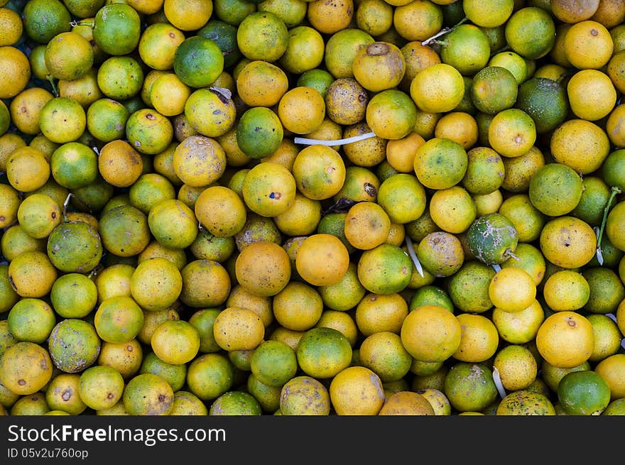 Green and yellow limes from Phu Quoc island, Vietnam