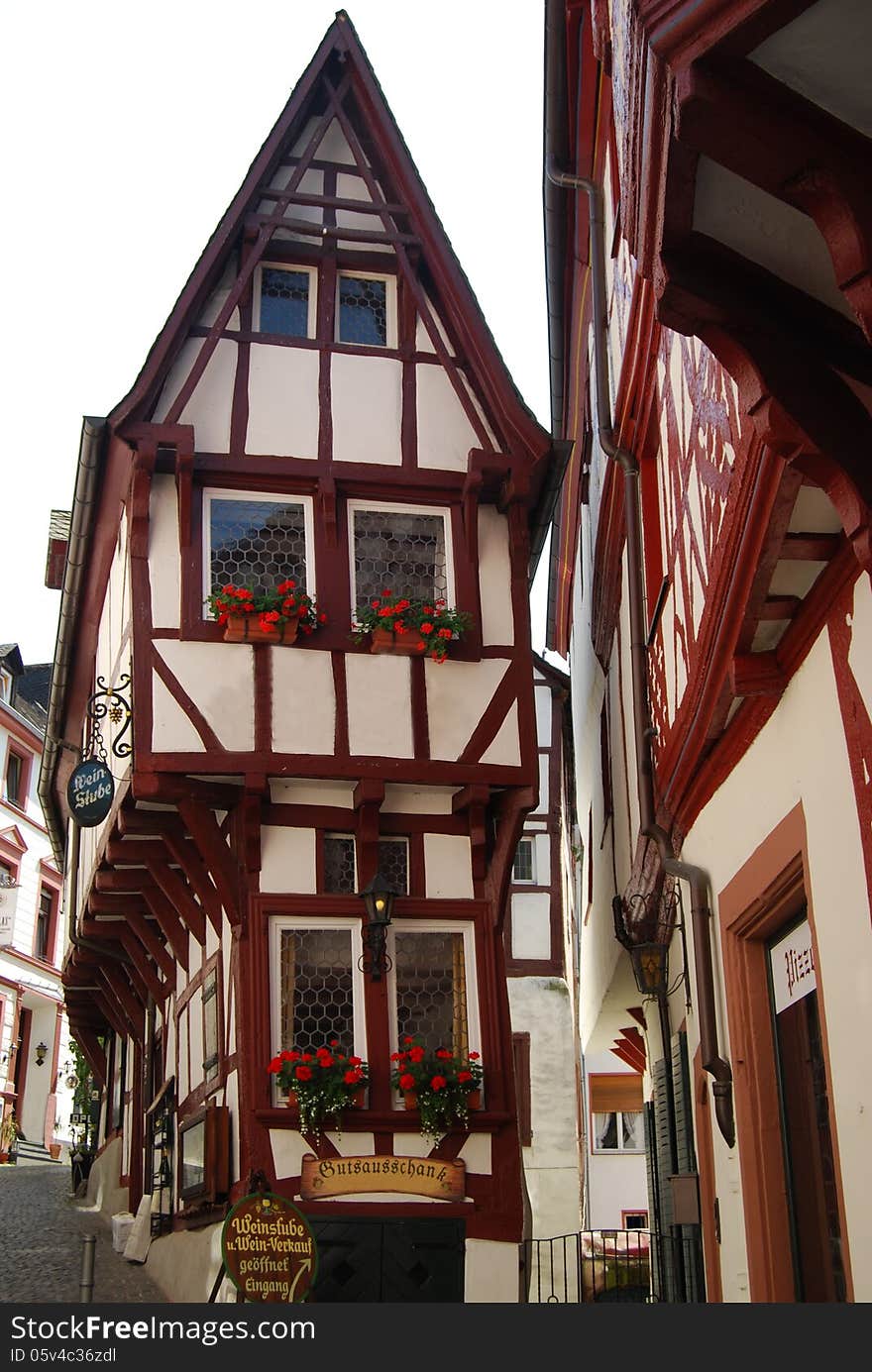 Typical wooden house, Bernkastel-Kues Mosel. Typical wooden house, Bernkastel-Kues Mosel