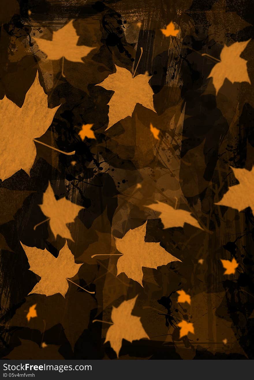 Autumn leaf paint abstract backgrounds. Autumn leaf paint abstract backgrounds