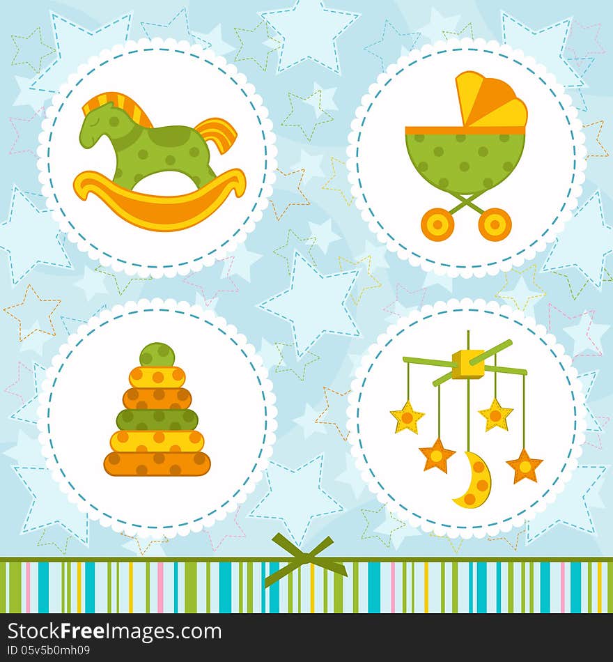 Set icon baby - vector illustration