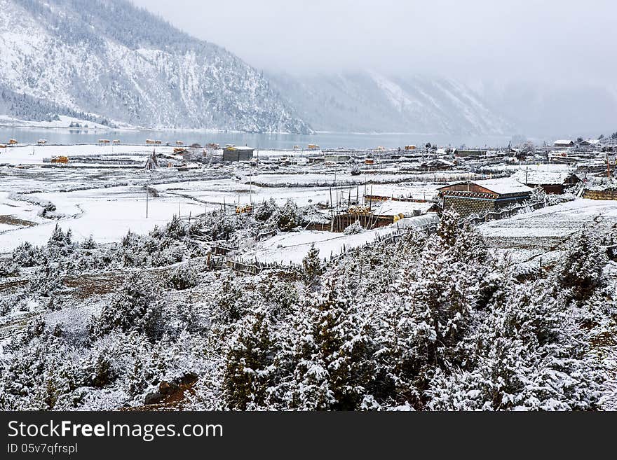 However lake scenery in Tibet