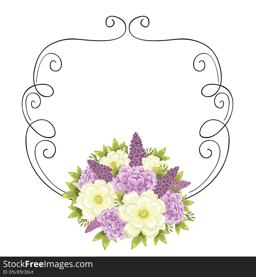 Fresh background with plants and flowers. Fresh background with plants and flowers