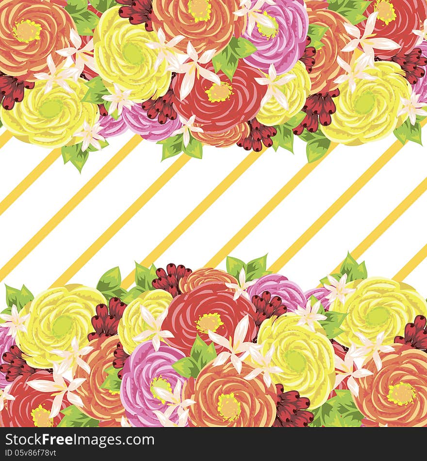 Fresh background with plants and flowers. Fresh background with plants and flowers