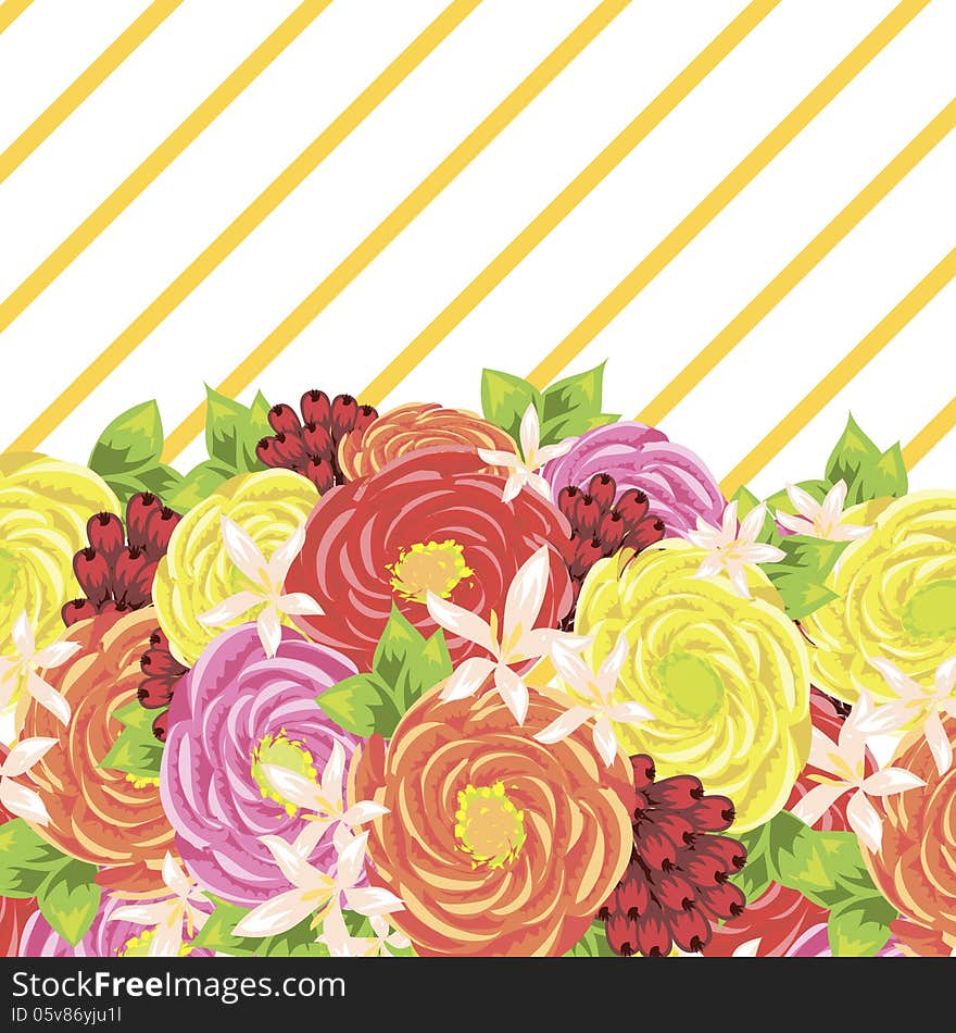 Fresh background with plants and flowers. Fresh background with plants and flowers