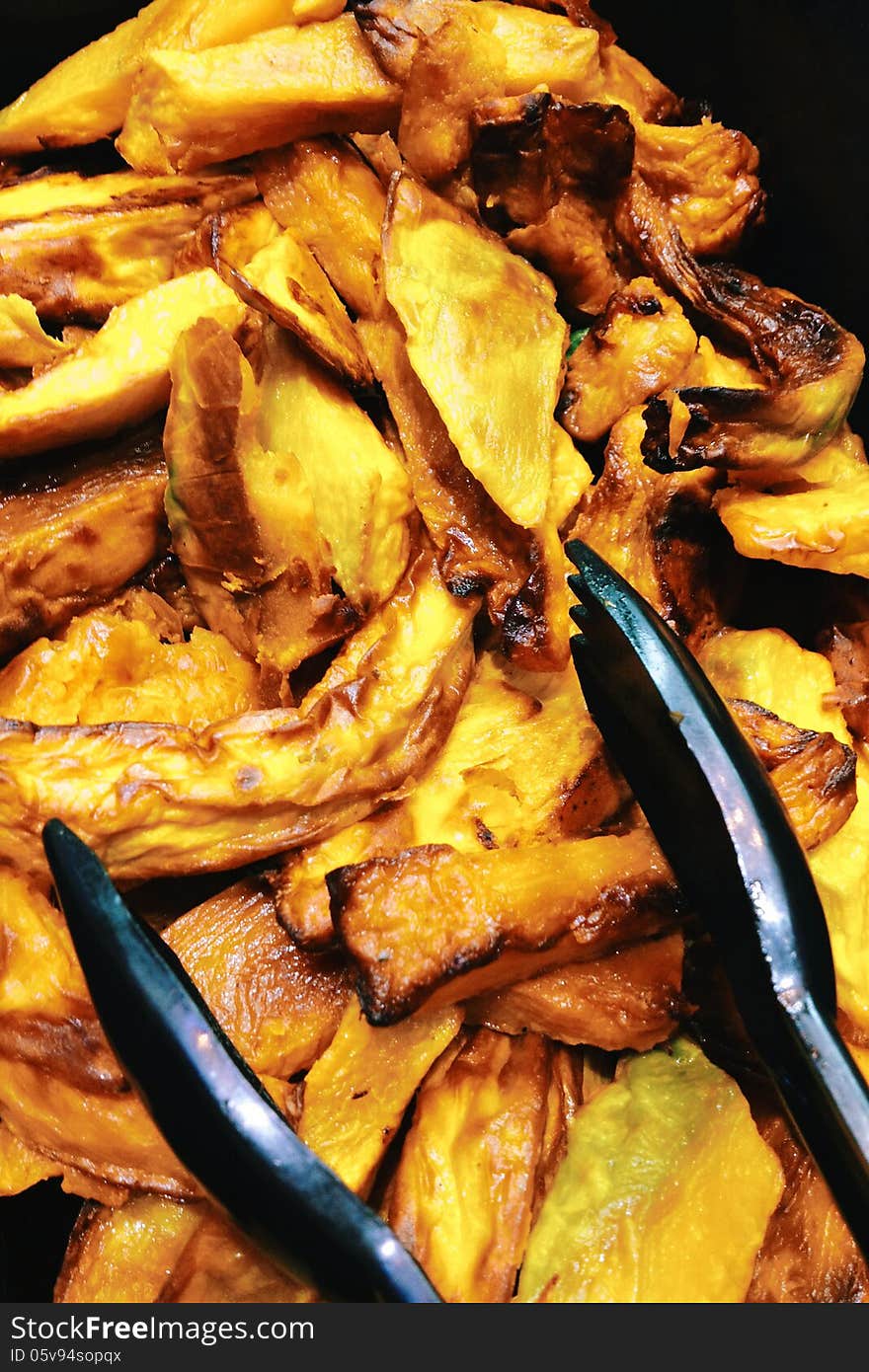 Close up image of roasted pumpkin