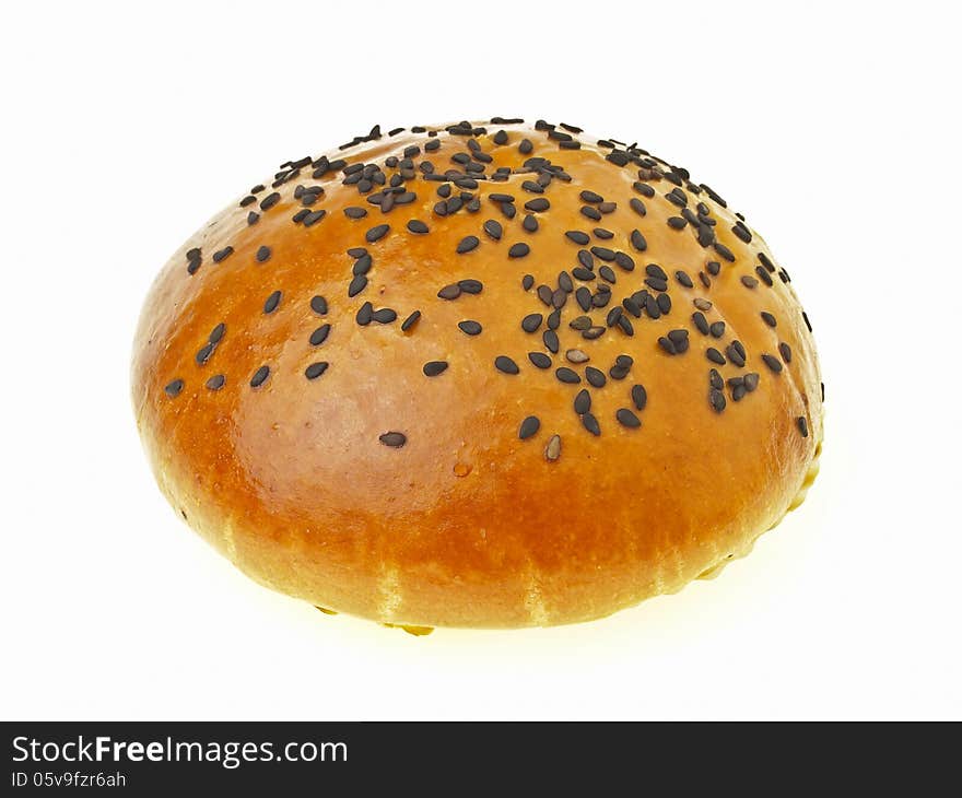 Red Bean Bun On White