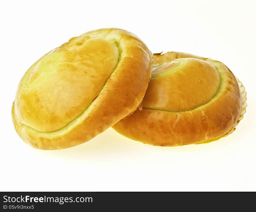 Thai custard bun in pair