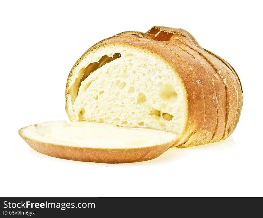 Delicious craquelin belgium bread on white background. Delicious craquelin belgium bread on white background