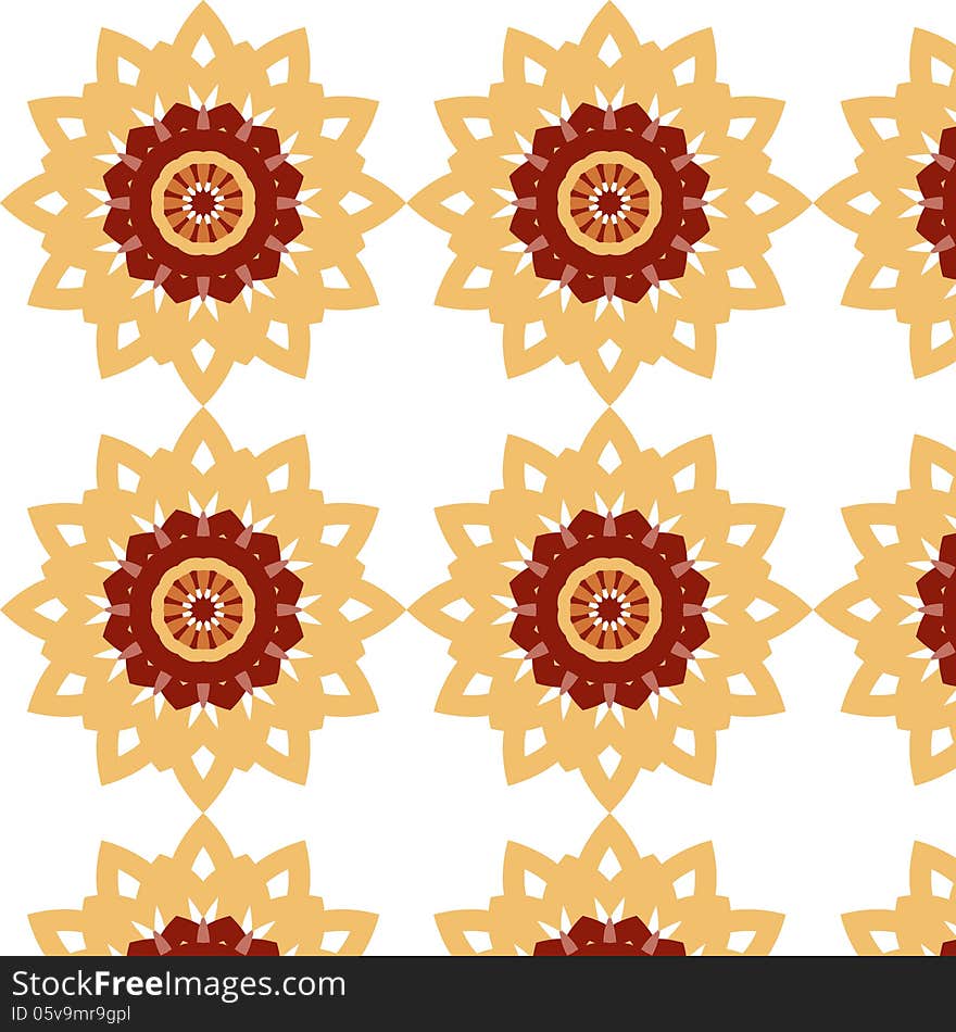 Seamless brown pattern geometric shapes Ornamental mosaic endless pattern. Seamless brown pattern geometric shapes Ornamental mosaic endless pattern