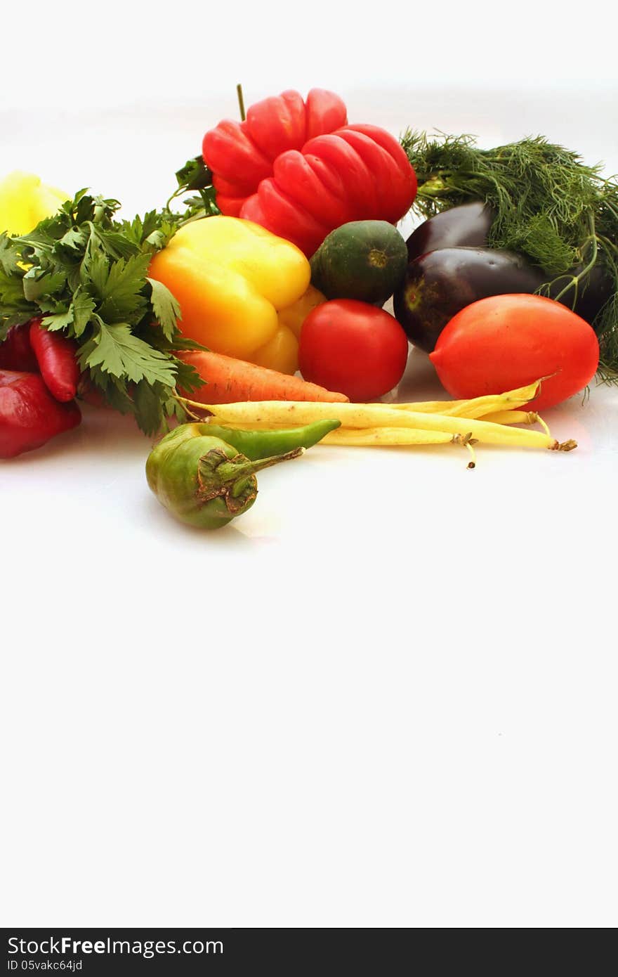 Fruits on the white background. Fruits on the white background