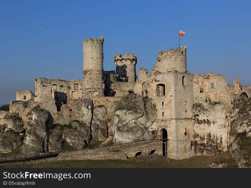 Ogrodzieniec castle ruins poland.