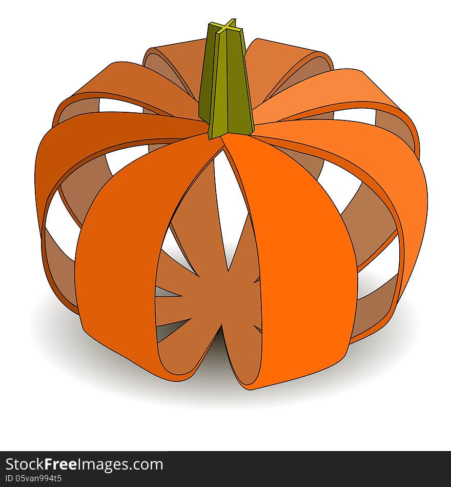 Abstract applique pumpkin on Halloween. EPS 10 Vector. Abstract applique pumpkin on Halloween. EPS 10 Vector