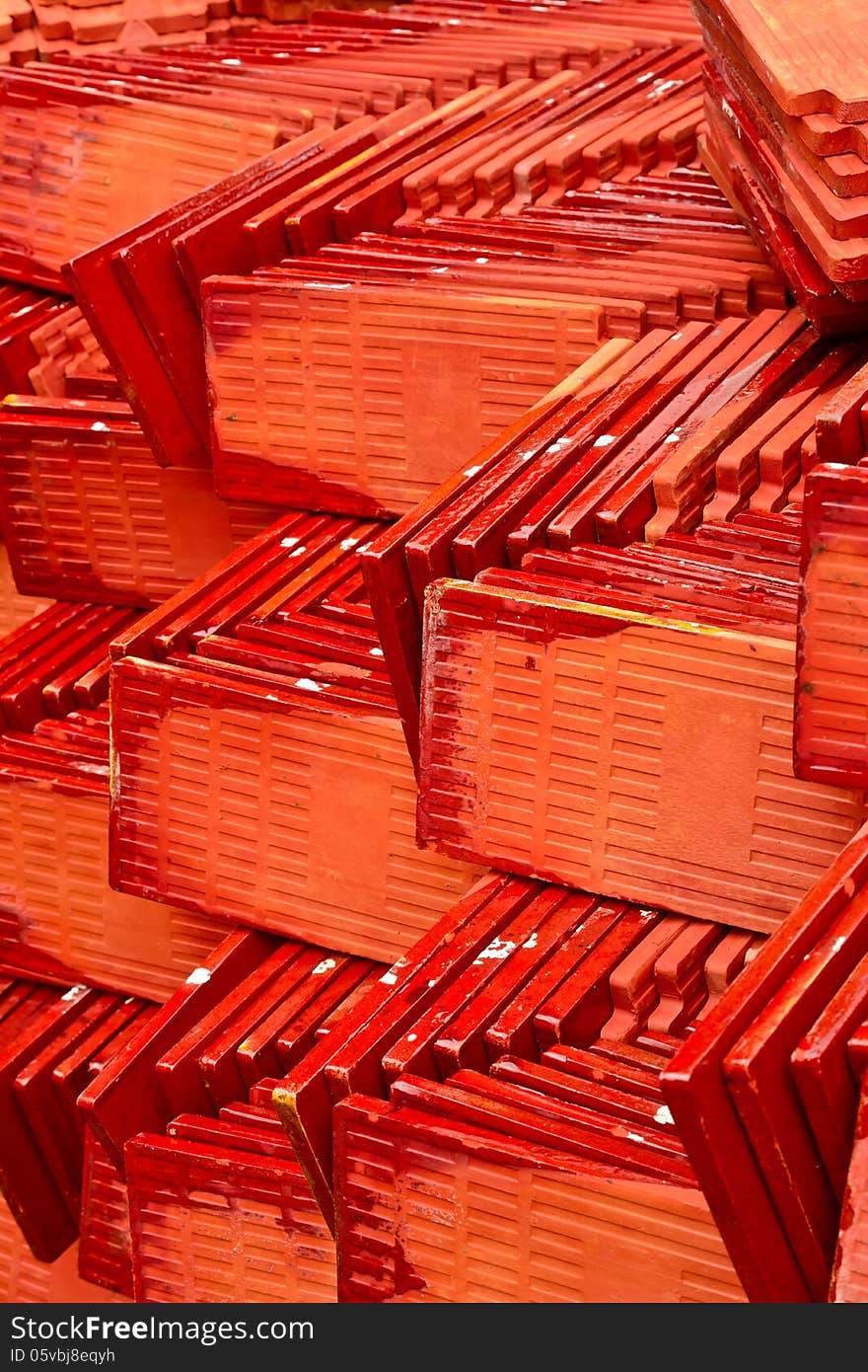 Roof tile stack of thai temple