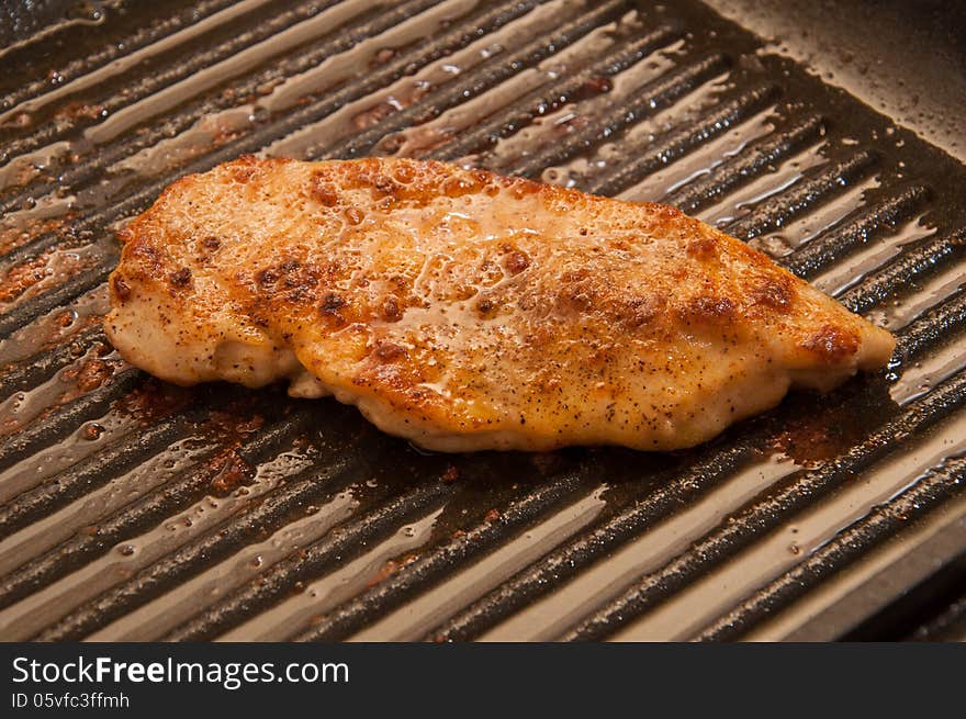 Grilling chicken fillet