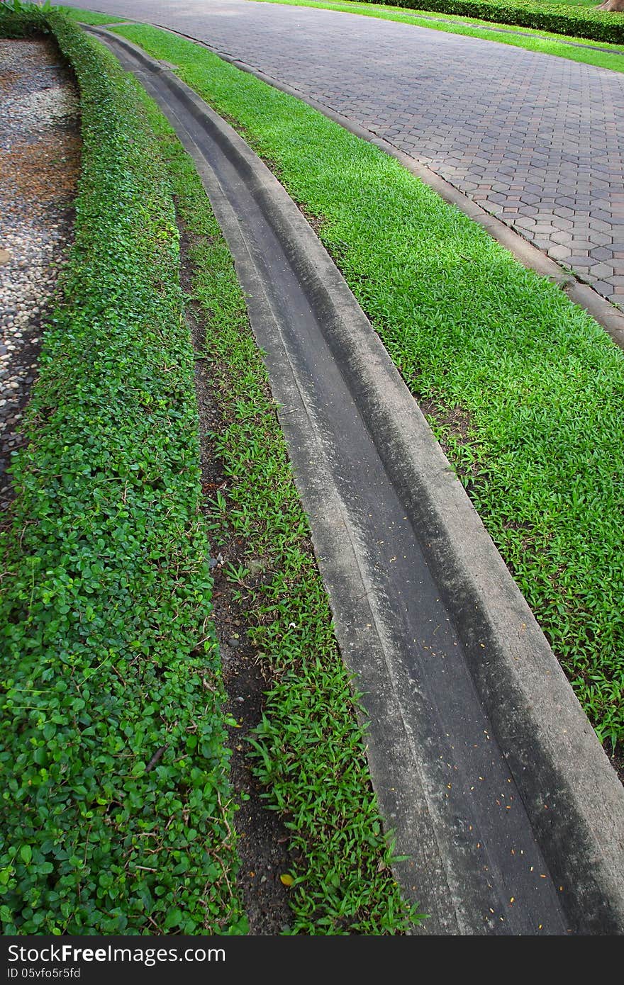 Drainage Ditches In The Park.