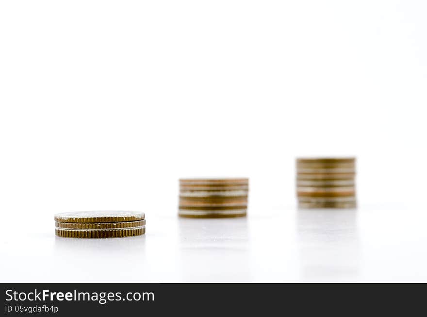 Coin on white background. Coin on white background