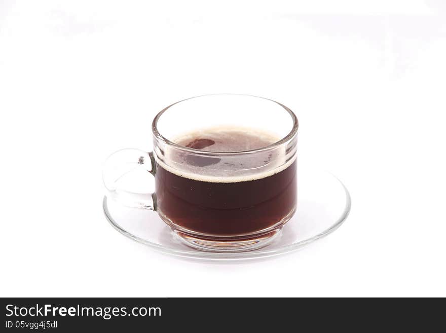 Black coffee in cup