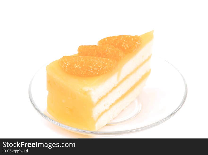 Sweet cake on white background. Sweet cake on white background