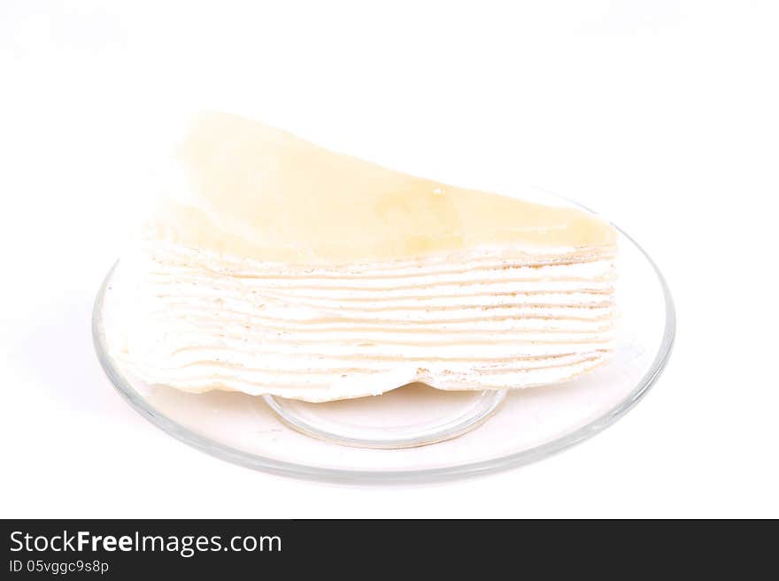 Sweet cake on white background. Sweet cake on white background