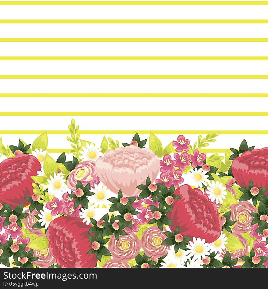 Fresh background with plants and flowers. Fresh background with plants and flowers