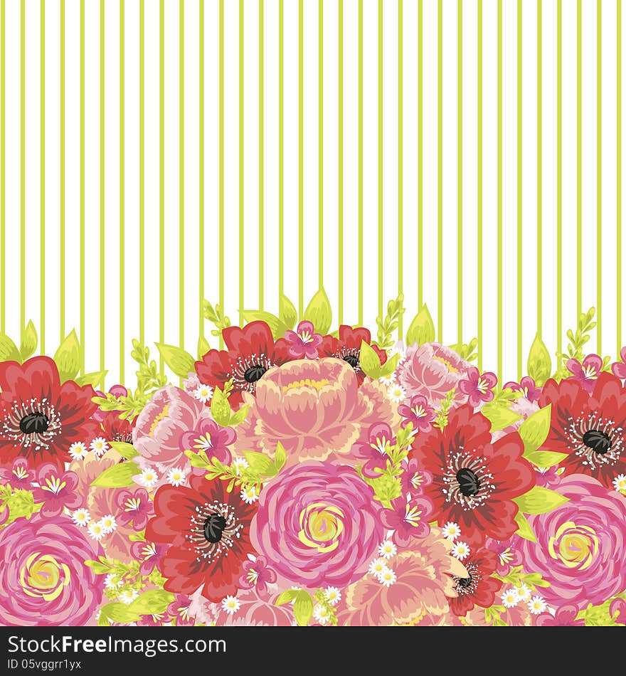 Fresh background with plants and flowers. Fresh background with plants and flowers