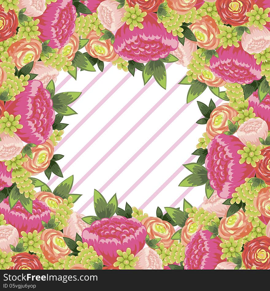 Fresh background with plants and flowers. Fresh background with plants and flowers