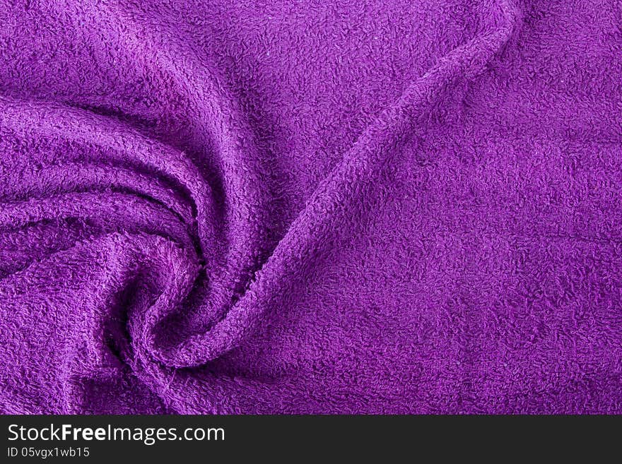 Purple towel as a background for your message